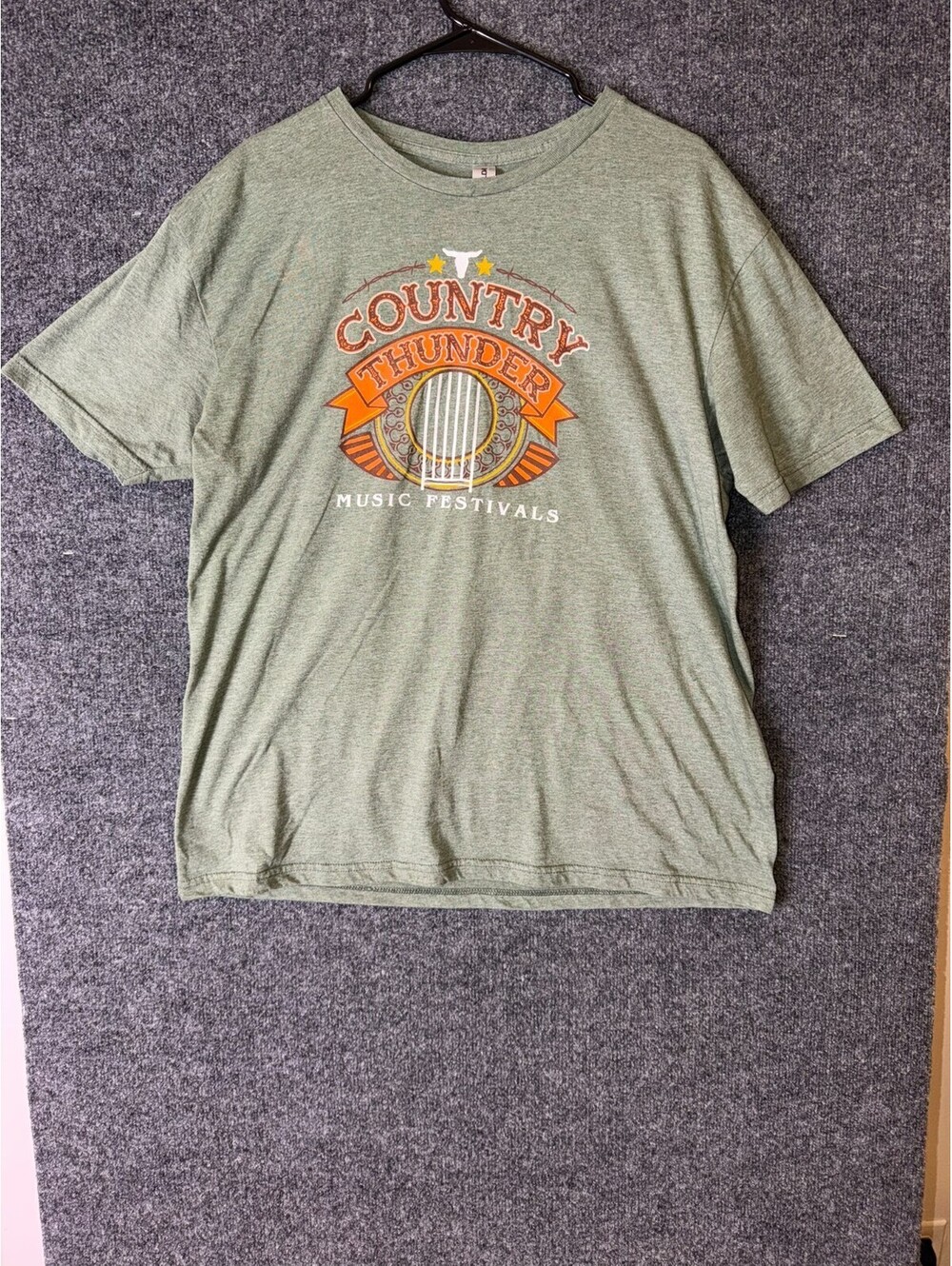 Country Thunder Music Festival 2022 Tour T Shirt Mens XL Green Morgan Wallen
